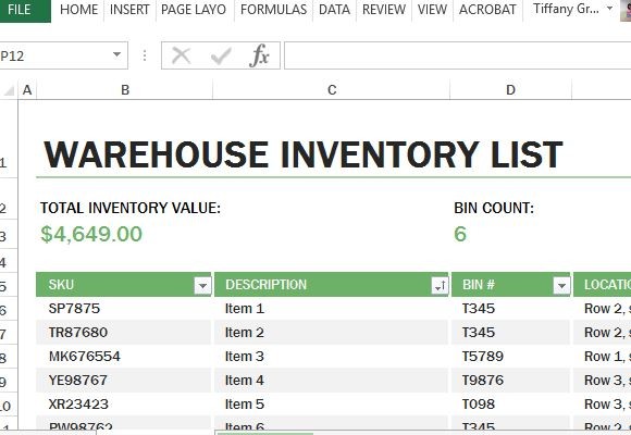 Plantilla Excel Almac N De Inventario