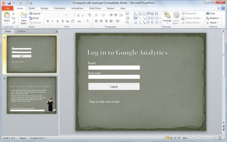 Importowanie Google Analytics w PowerPoint przy użyciu VBA