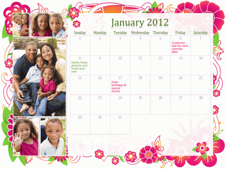 Calendarios 2012 libres para PowerPoint