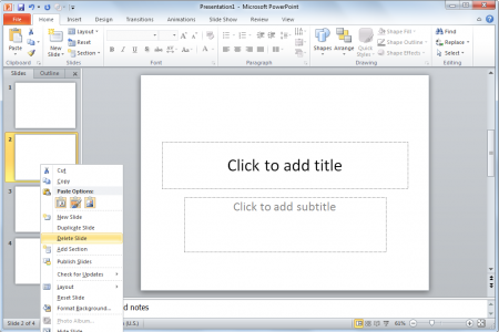 Cara menghapus slide dalam PowerPoint