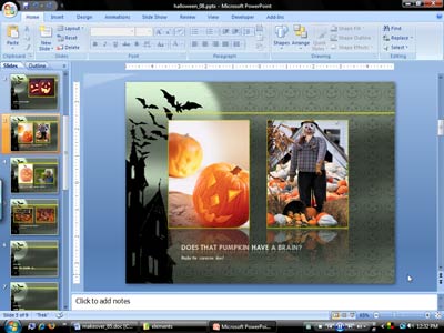 PowerPoint sunumları için Dijital Scrapbook şablon