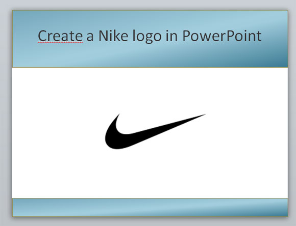 Créer un modèle Nike PowerPoint en utilisant des formes