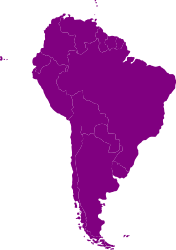 América Latina Mapa o al sur américa mapa para PowerPoint