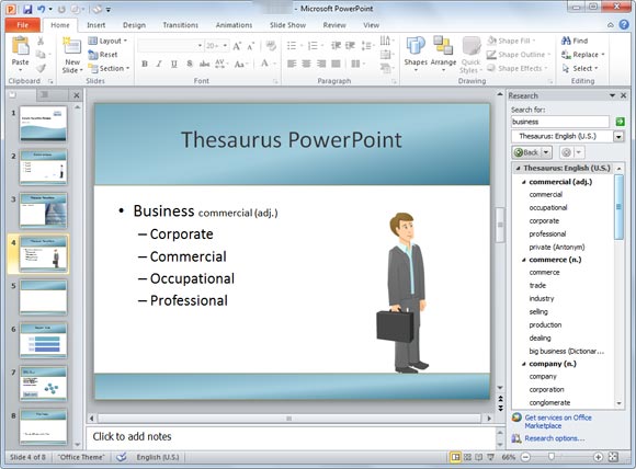 powerpoint thesaurus