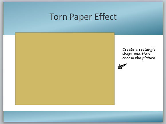 PowerPoint 2010の中で引き裂かれた紙の効果を作成する方法