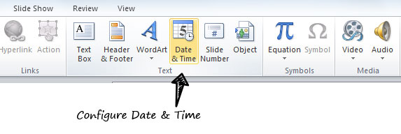 So fügen Sie Datum und Uhrzeit in Powerpoint-Folie