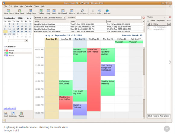 Anzeigen von Outlook-Kalender Events in Thunderbird