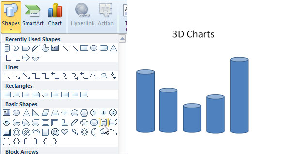 Как сделать 3д диаграмму в powerpoint