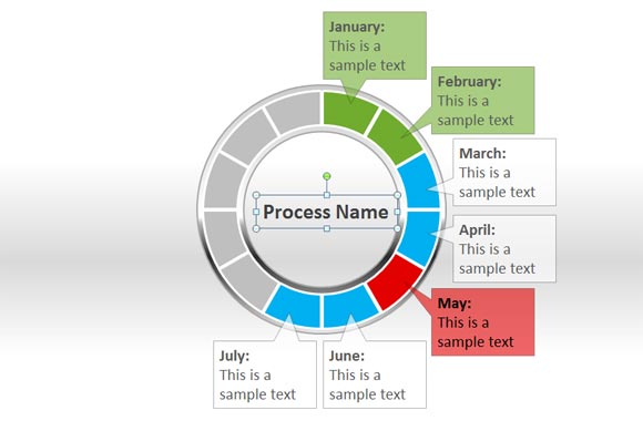 Template Círculo Gráfico para apresentações do PowerPoint