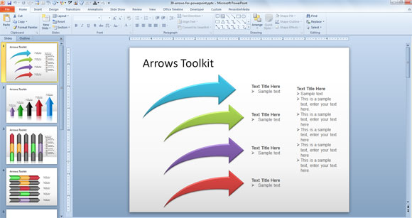 Стрелки в презентации powerpoint