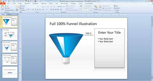 Как нарисовать воронку в powerpoint