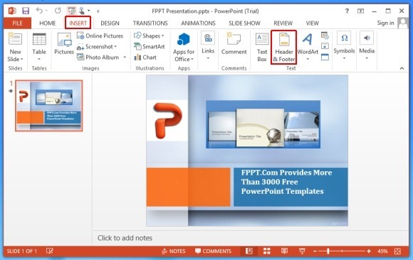 Cara Tambah Header Dan Footer Untuk Slide Di PowerPoint 2013