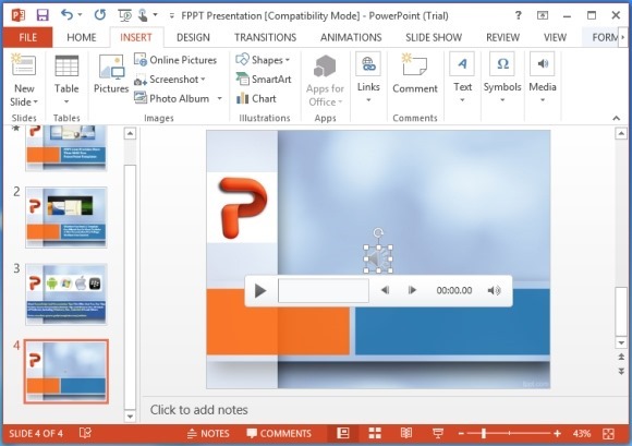 Как добавить аудиофайл в презентацию powerpoint