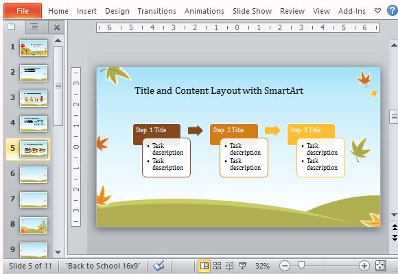 Как добиться постепенного появления на экране рисунка smartart в powerpoint кратко