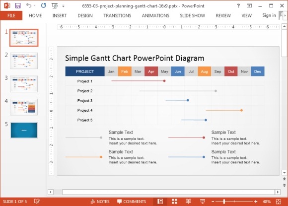 Диаграмма ганта powerpoint