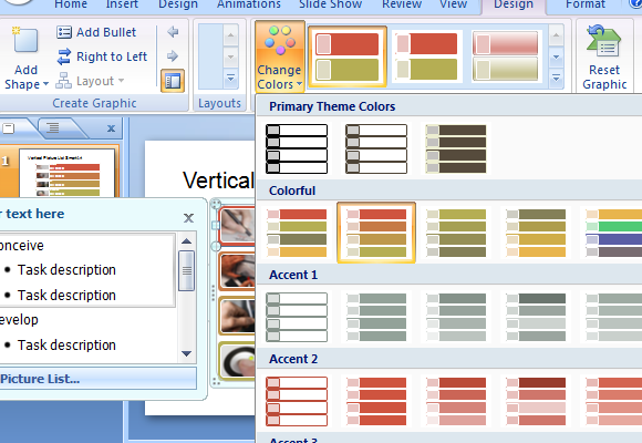 Цветовая схема в powerpoint