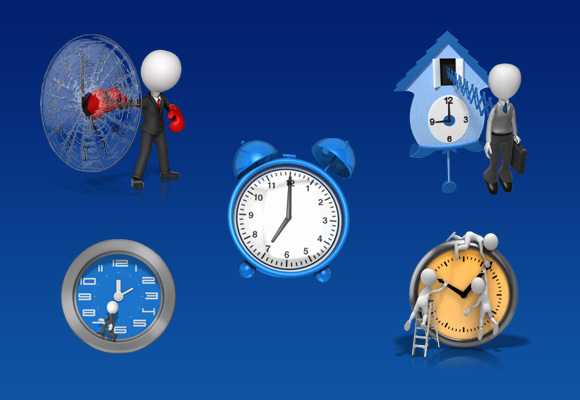 Reloj Ilustraciones y animaciones para PowerPoint