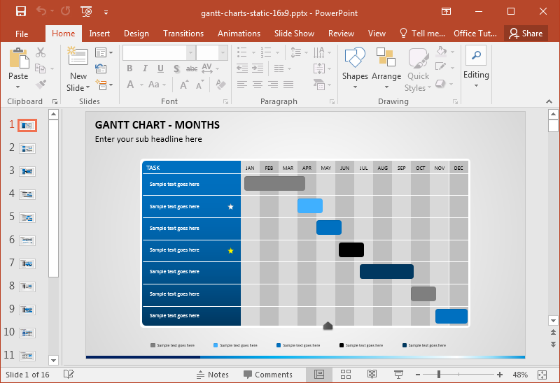 -dois temas gant-chart-powerpoint-template-with-