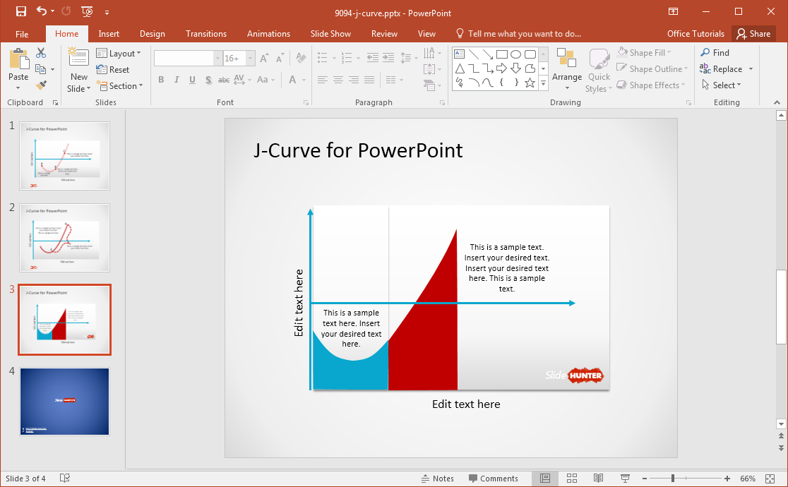 j-curve-diagrama-in-powerpoint