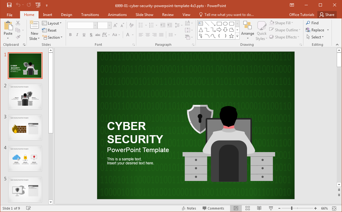 Cyber-Sicherheit-Powerpoint-Vorlage
