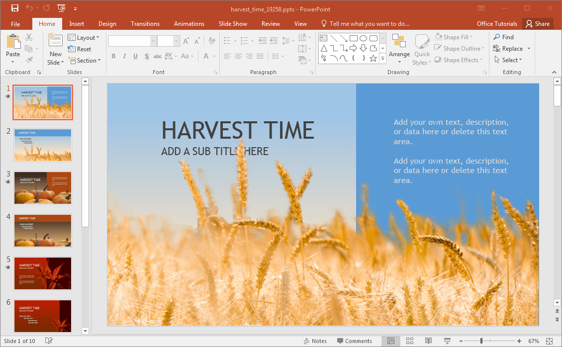 Animated Harvest PowerPoint Template