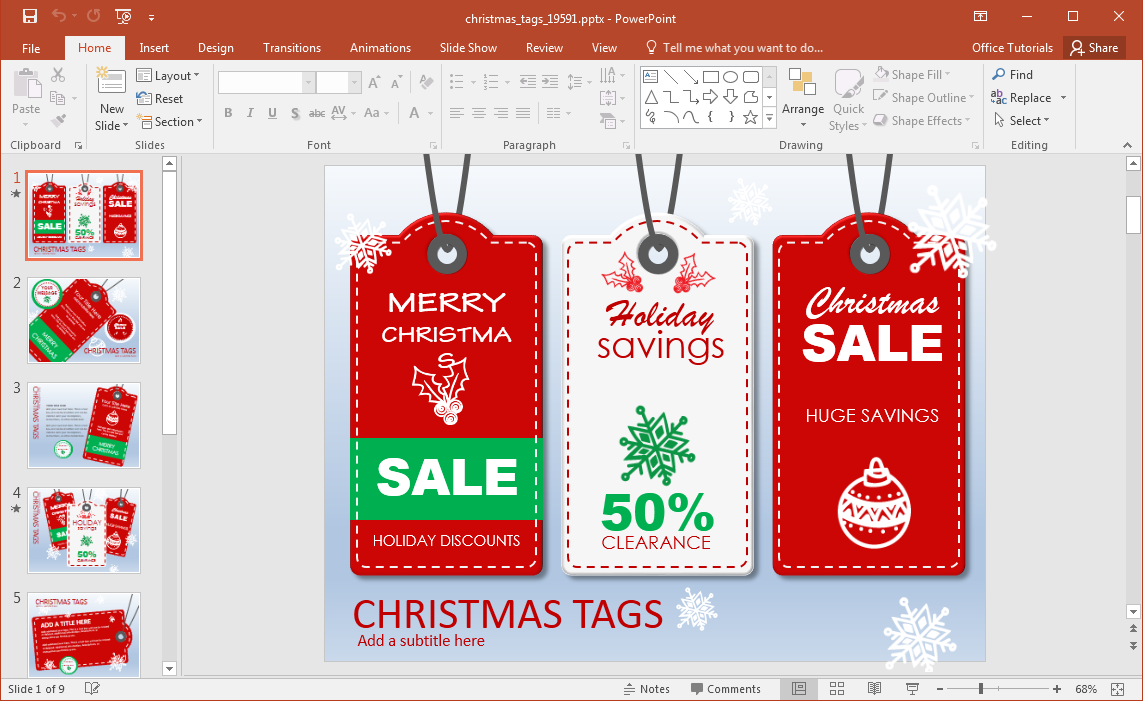 Natal-tags-powerpoint-template