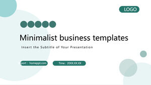 Șabloane PowerPoint simple pentru afaceri cu punct verde