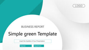 Modelli PowerPoint per affari semplici verdi