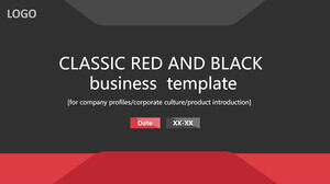 Классический Красный Черный Бизнес Шаблоны презентаций PowerPoint