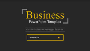 Black & Yellow Business PowerPoint Templates