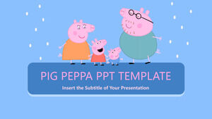 Cartoon piggy page PowerPoint Templates