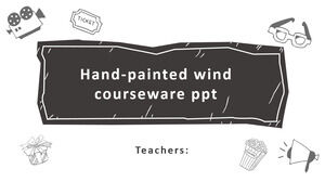 เทมเพลตการสอนรูปแบบวาดด้วยมือ PowerPoint Template