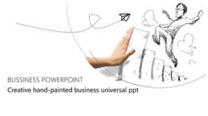 Рисованной деловых мужчин Шаблоны презентаций PowerPoint