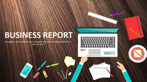 Office Scene Raport biznesowy Szablony PowerPoint