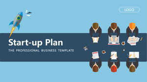 Flache Businessplan-PowerPoint-Vorlagen