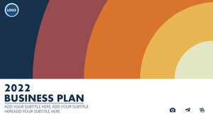 Modelli PowerPoint di business plan multicolori