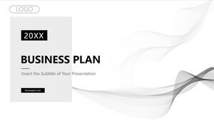 Modelli PowerPoint per il business plan della curva astratta
