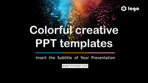Modelli PPT di affari creativi colorati