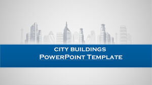 Hand drawn city buildings PowerPoint Templates
