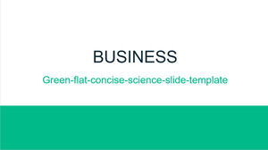 Modèle de diapositive scientifique concis plat vert