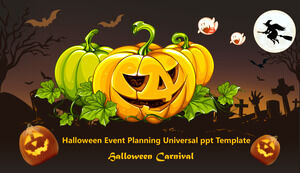 Horror Calabaza Luz Halloween Plantillas de PowerPoint