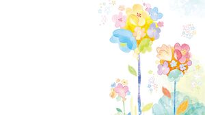 Imagini de fundal ppt cu flori elegante în culoarea apei