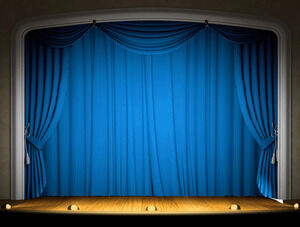 Imagem de fundo do palco de cortina dinâmica