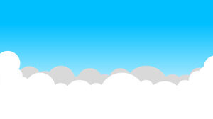 4 Cartoon błękitne niebo i białe chmury PPT tła