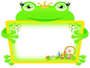 Zestaw zdjęć tła z kreskówek żaby PPT