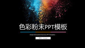 PPT template for business report with color powder background