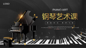 Scarica il modello PPT della classe di arte pianistica Heijinfeng di fascia alta