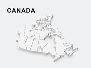 3D-Karte-von-Kanada-PowerPoint-Vorlagen