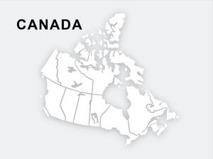 Flat-Map-of-Canada-PowerPoint-Plantillas