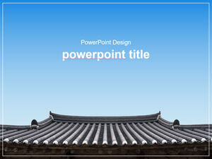 Korea-Traditionelles-Dach-PowerPoint-Vorlagen